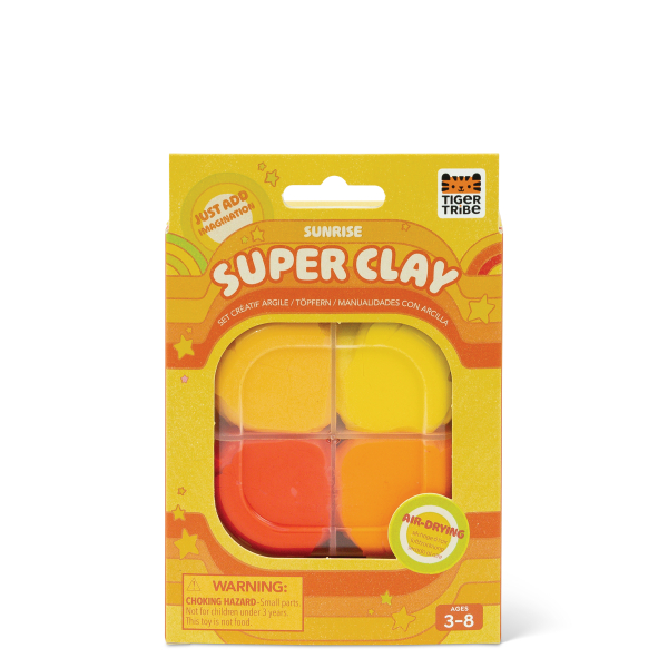 Tiger Tribe Super Clay Yellow pasta modellabile 4 colori