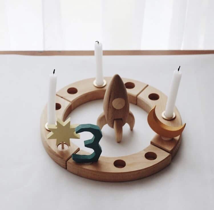 Goki Set 10 candele compleanno bianche cera 10 cm