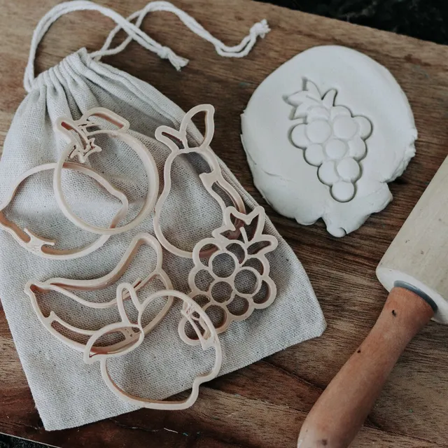 Kinfolk & Co Frutta set 6 formine pasta modellabile biodegradabili