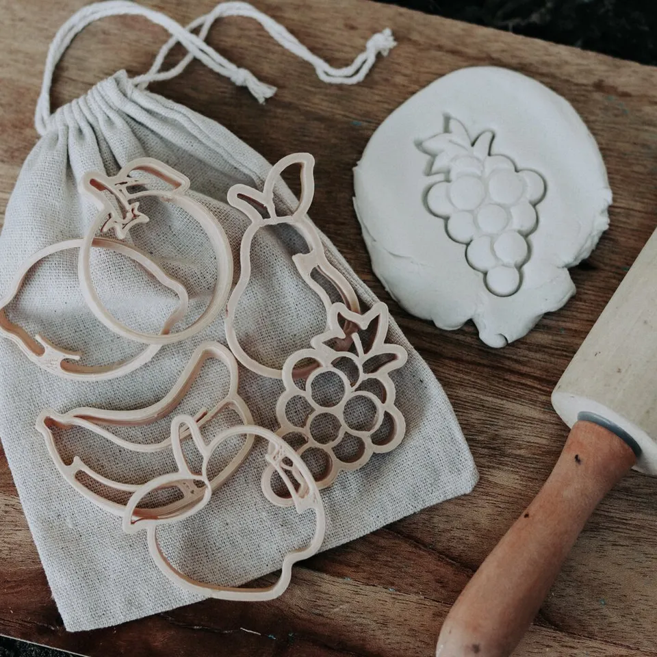 Kinfolk & Co Frutta set 6 formine pasta modellabile biodegradabili