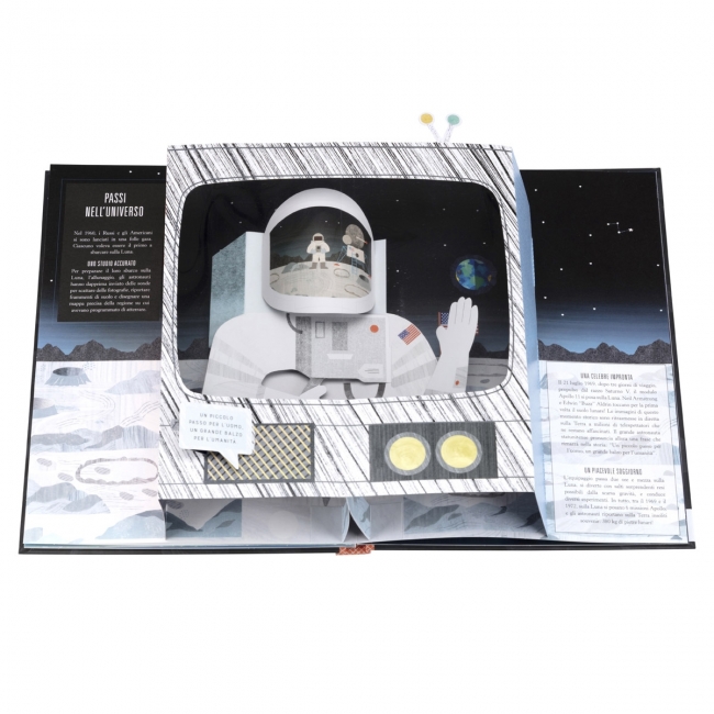 Franco Cosimo Panini Viaggio sulla Luna libro pop-up 22 pagine