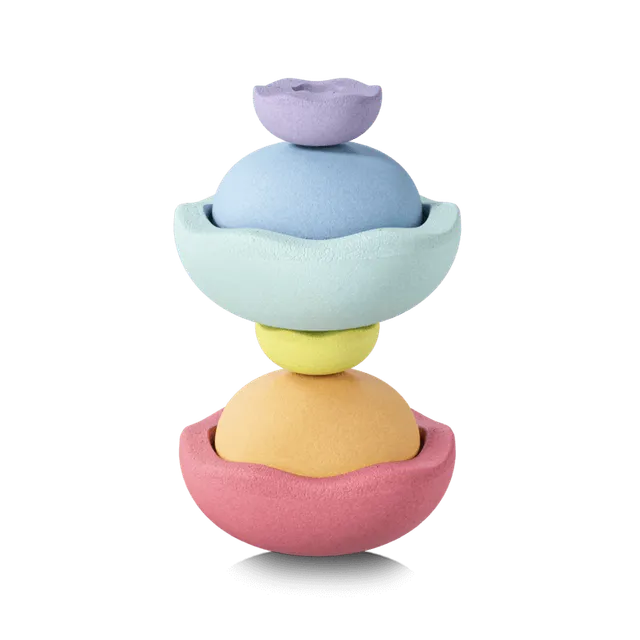 Stapelstein Inside Rainbow Pastel set 6 ciotole impilabili