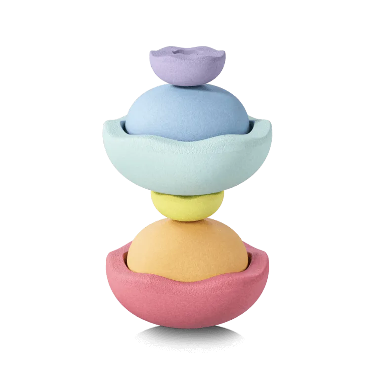 Stapelstein Inside Rainbow Pastel set 6 ciotole impilabili