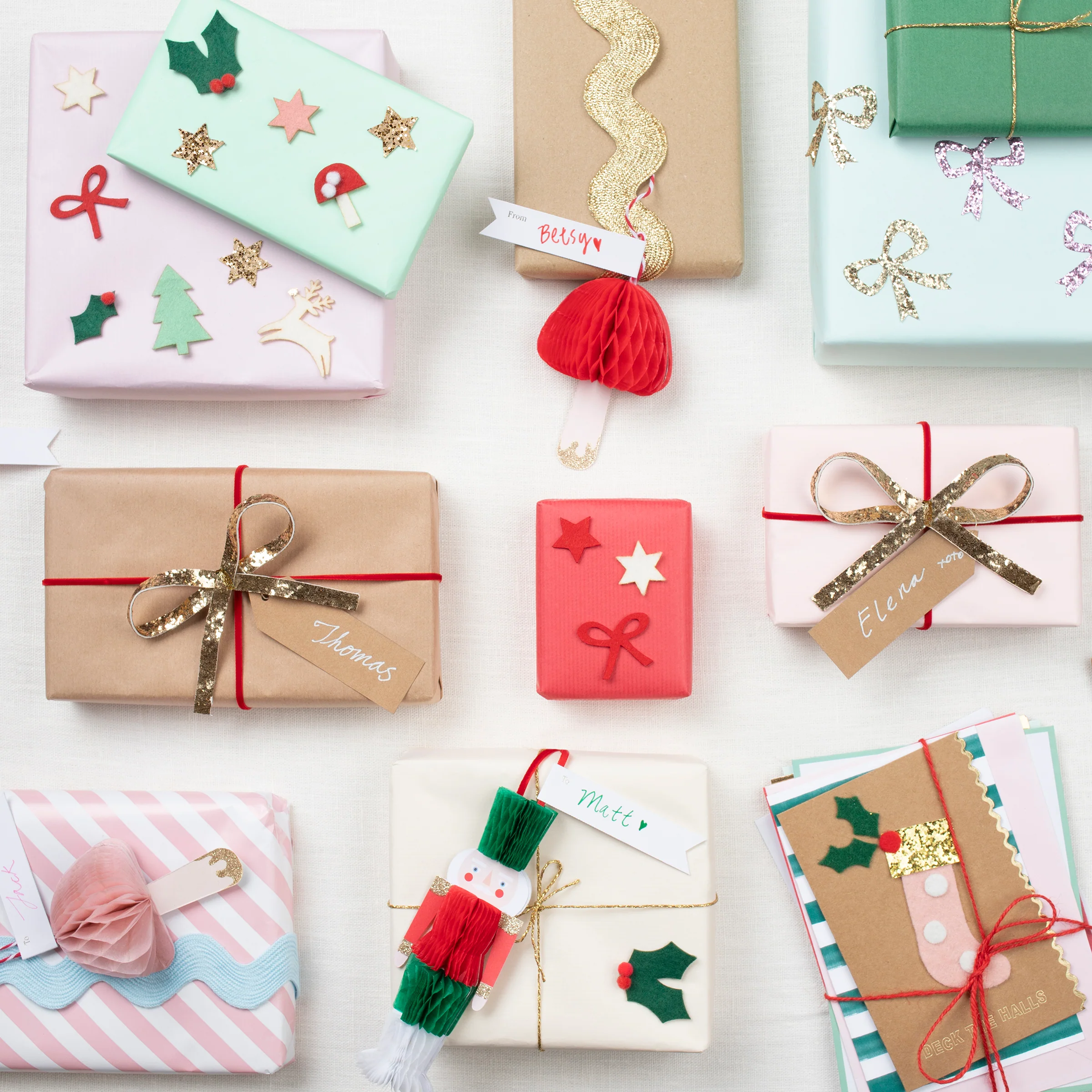Meri Meri set 8 cartoline Natale fai da te