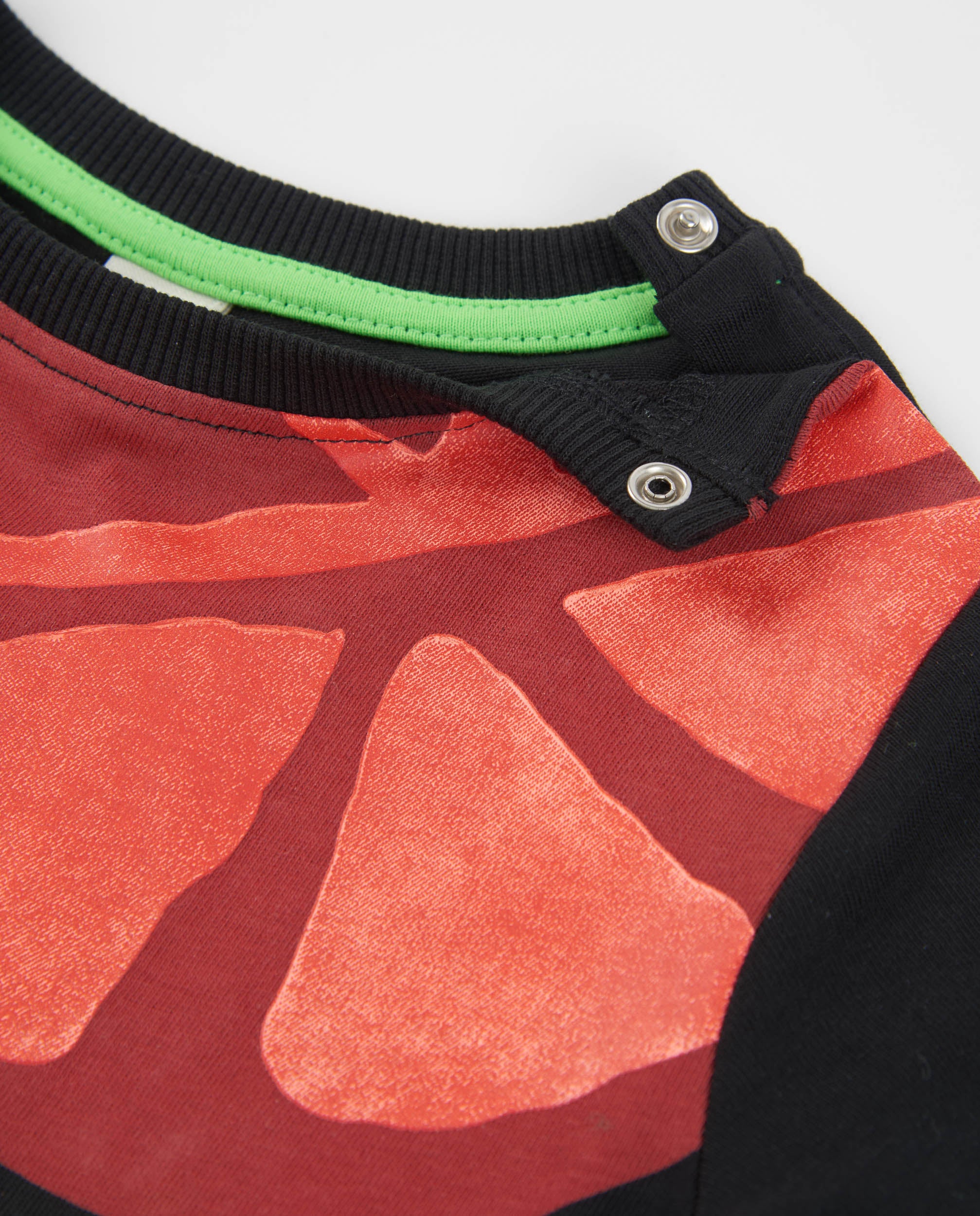 Tuc tuc t-shirt bimbo nera con stampa frutta