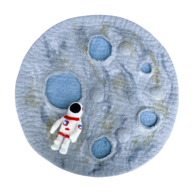 Tara Treasures Moon Crater Tappeto Luna con astronauta