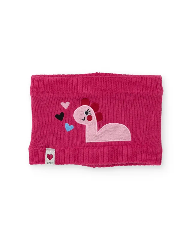 Tuc tuc scaldacollo bambina fucsia dinosauro
