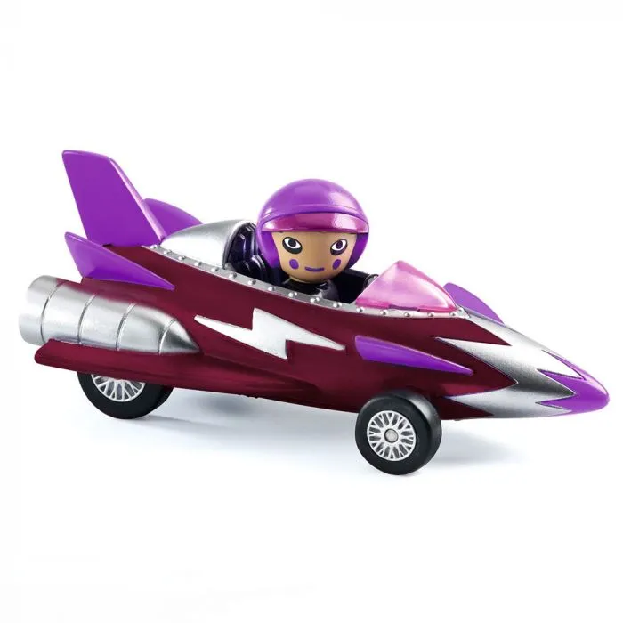 Djeco Crazy Motors Miss Burgundy mini auto in vinile 4 anni