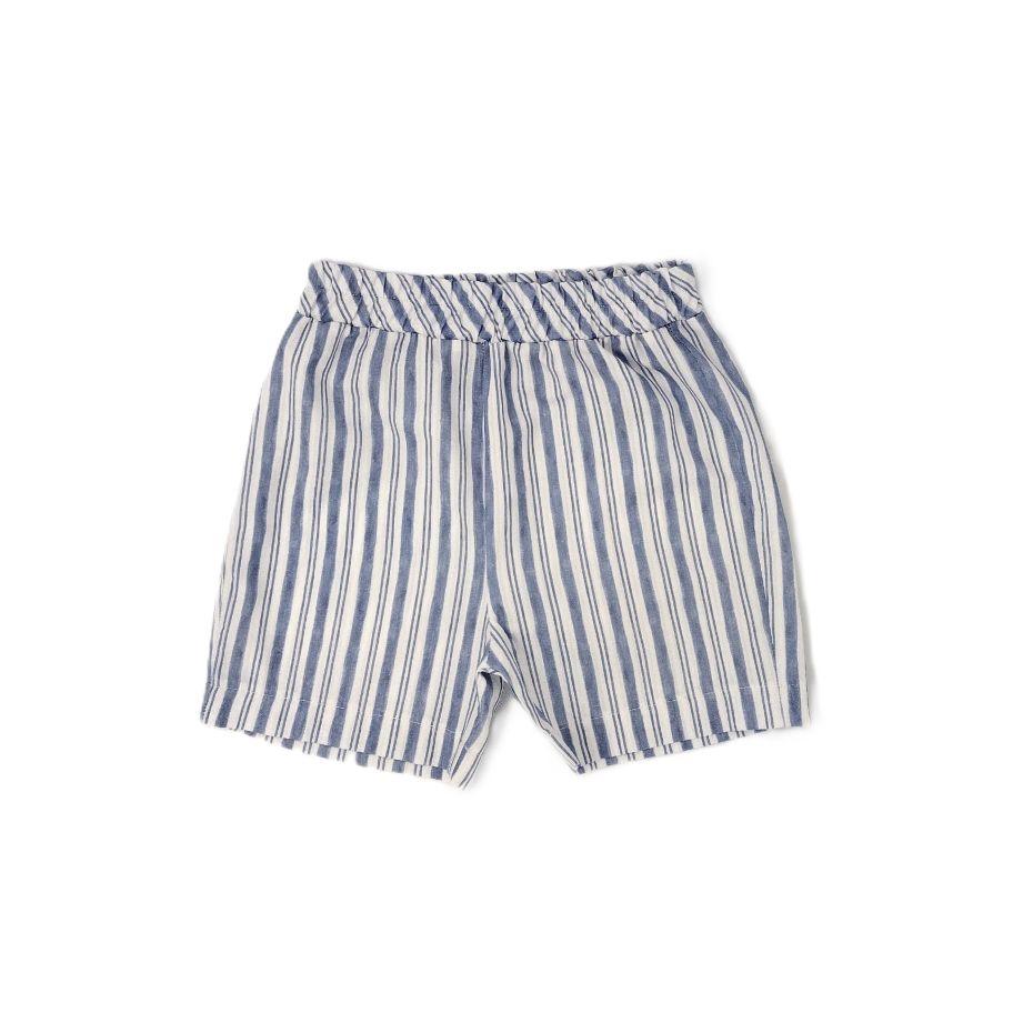 Mebi Raya Azul Bermuda Bimbo Riga Blu in Cotone