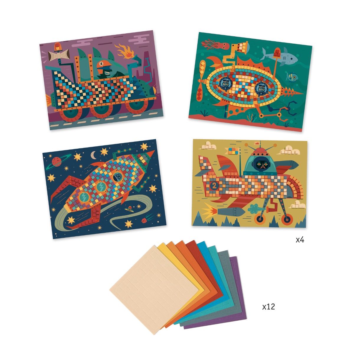 Djeco Ace at the Wheel Mosaico 4 Quadri 6 Anni