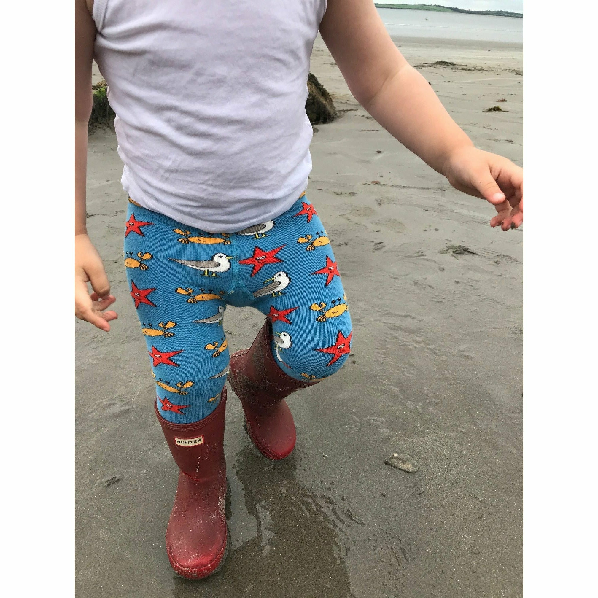 Slugs & Snails Seaside collant bimbo blu gabbiani cotone bio