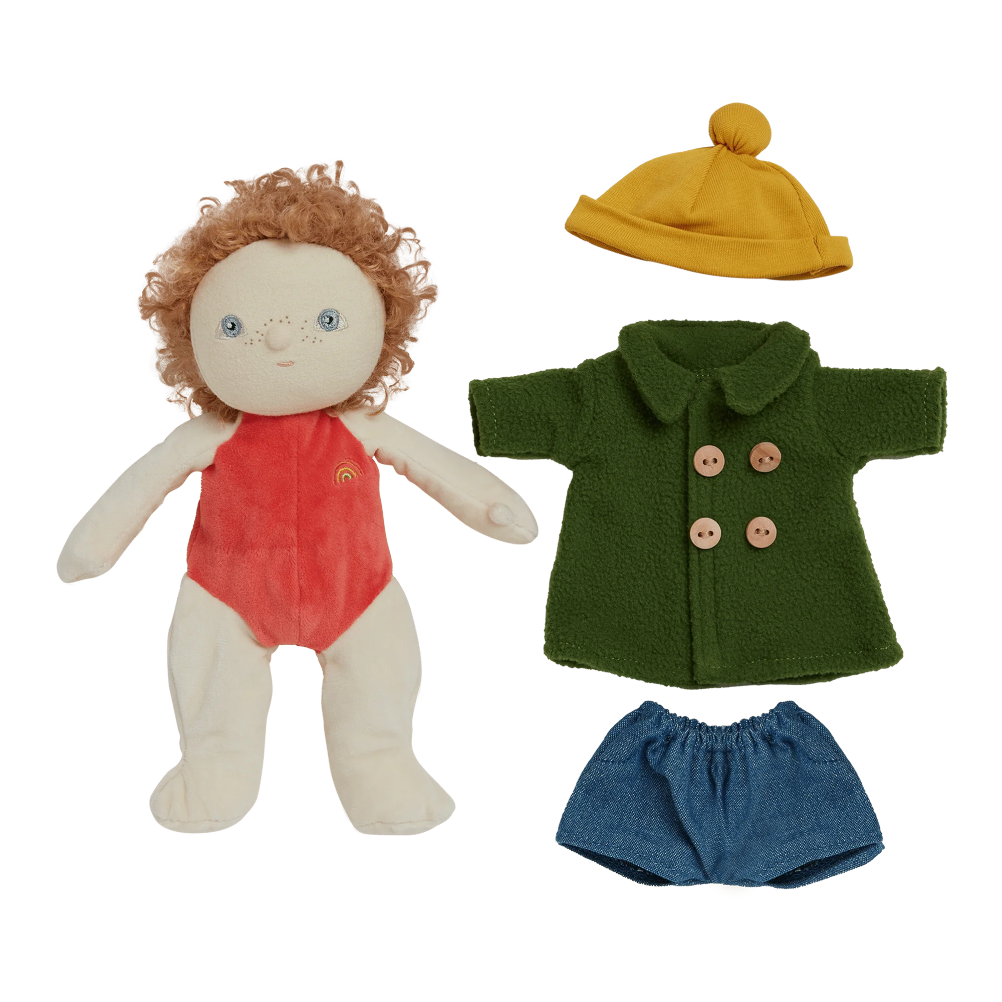 Olli Ella Dress Me Dinky Charlie Chestnut bambola stoffa