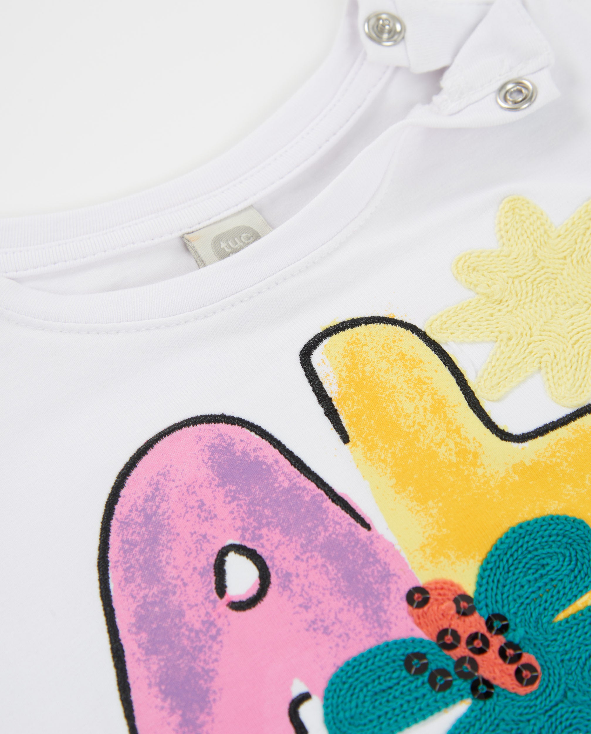 Tuc Tuc t-shirt bambina bianca manica volant