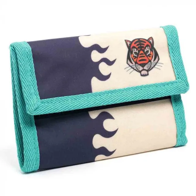 Djeco Tigre portafogli bambini cotone cerato 13,5 cm