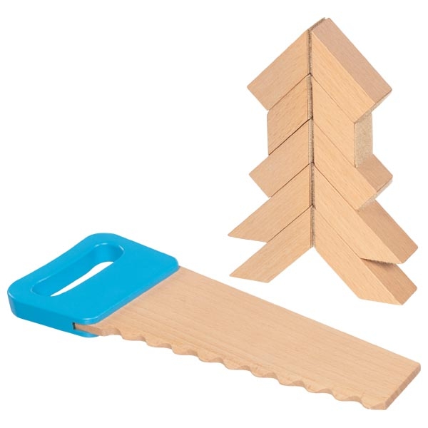 Goki Set Falegname mattoncini legno da tagliare con sega