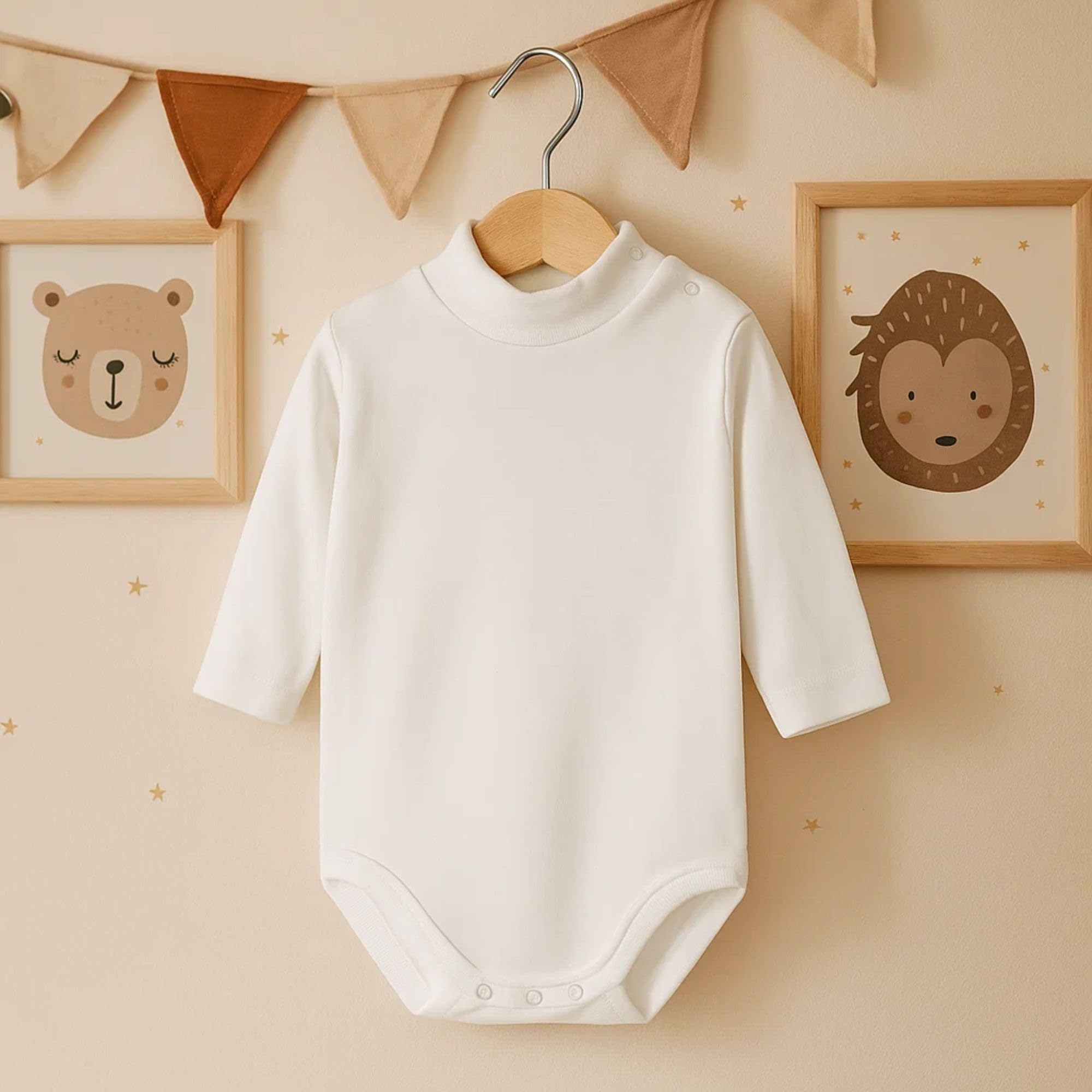 Babidu 1177 body neonato manica lunga bianco 3 anni cotone