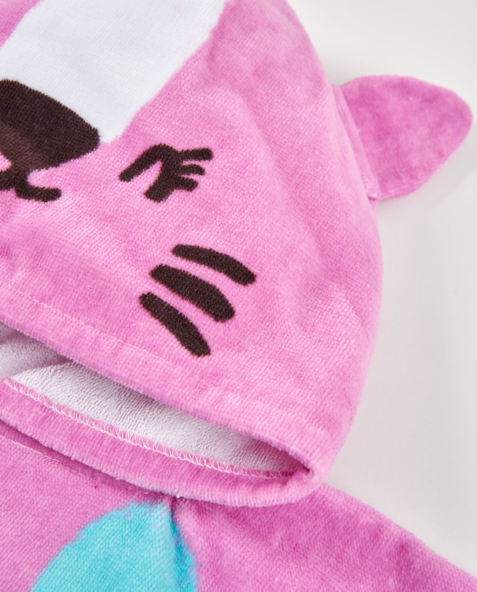 Tuc tuc poncho mare bambina rosa tigre