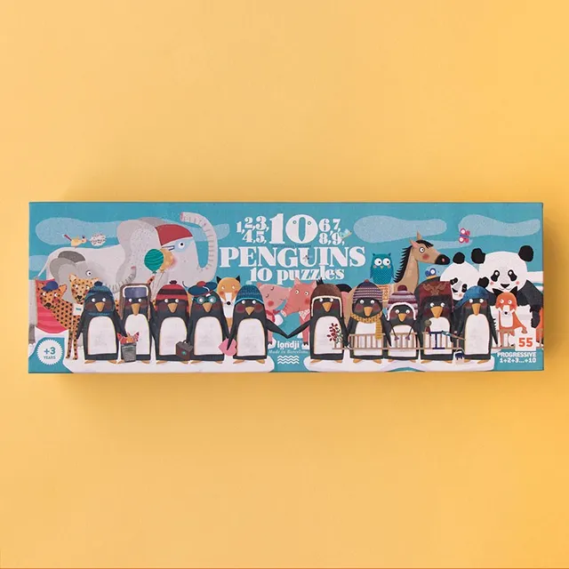 Londji 10 Penguins puzzle progressivo animali