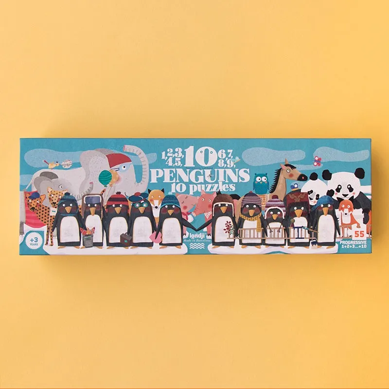 Londji 10 Penguins puzzle progressivo animali