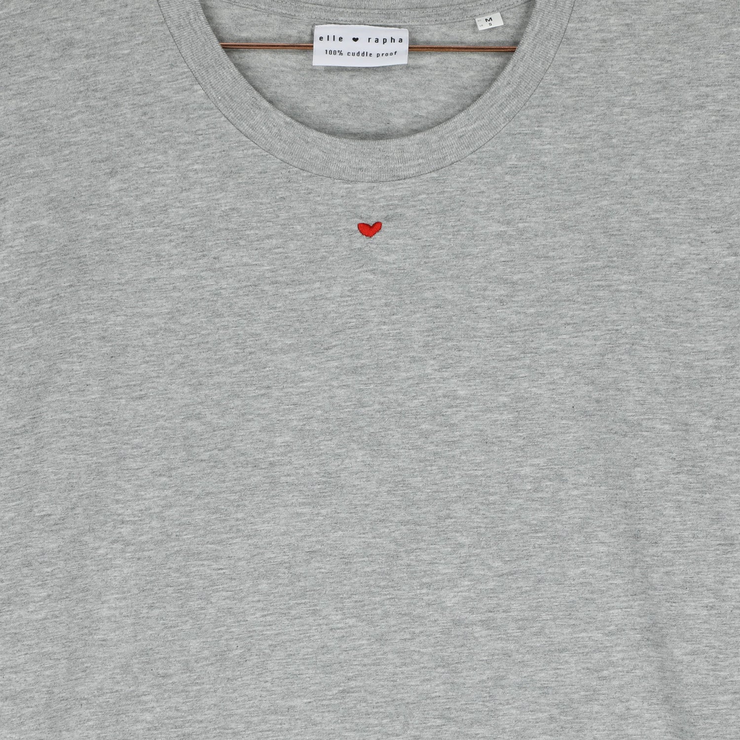 Ella and Rapha LITTLE HEART maglietta grigia cotone bio