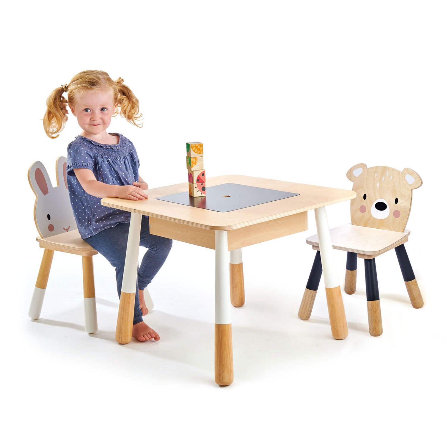 Tender Leaf Forest set tavolo contenitore e sedie in legno
