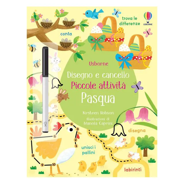 Usborne Piccole attività Pasqua libro disegno bambini 3 anni