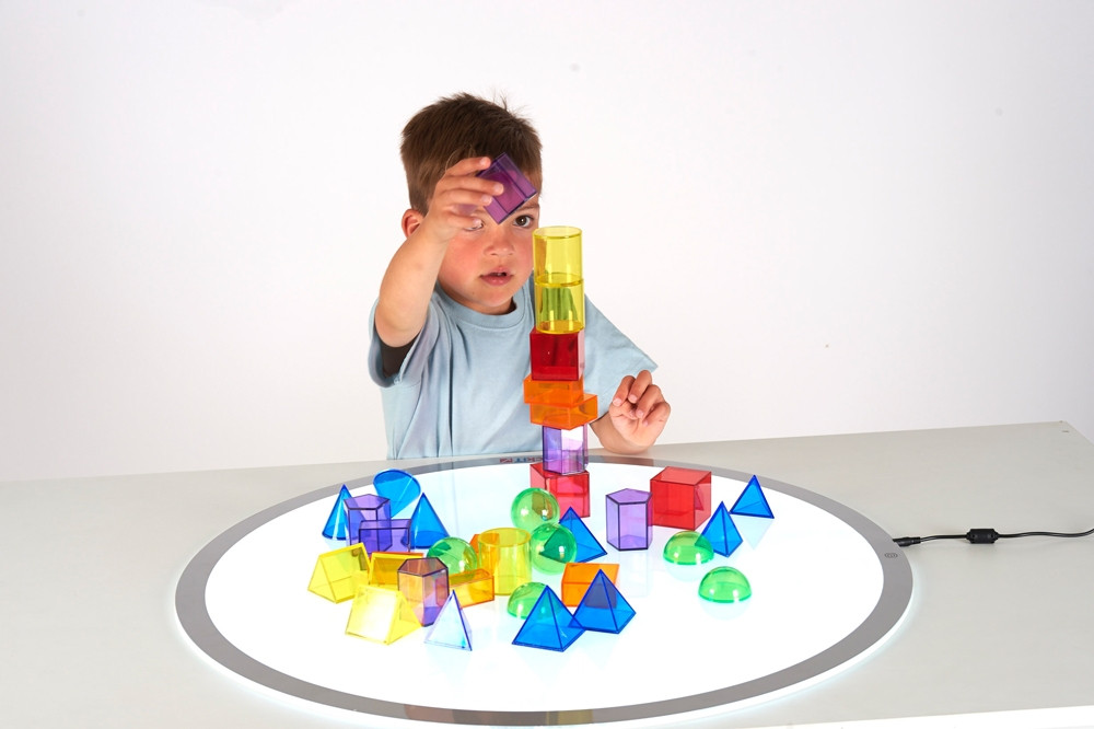 TickiT Geometric Shapes 12 forme solide traslucide 5 cm