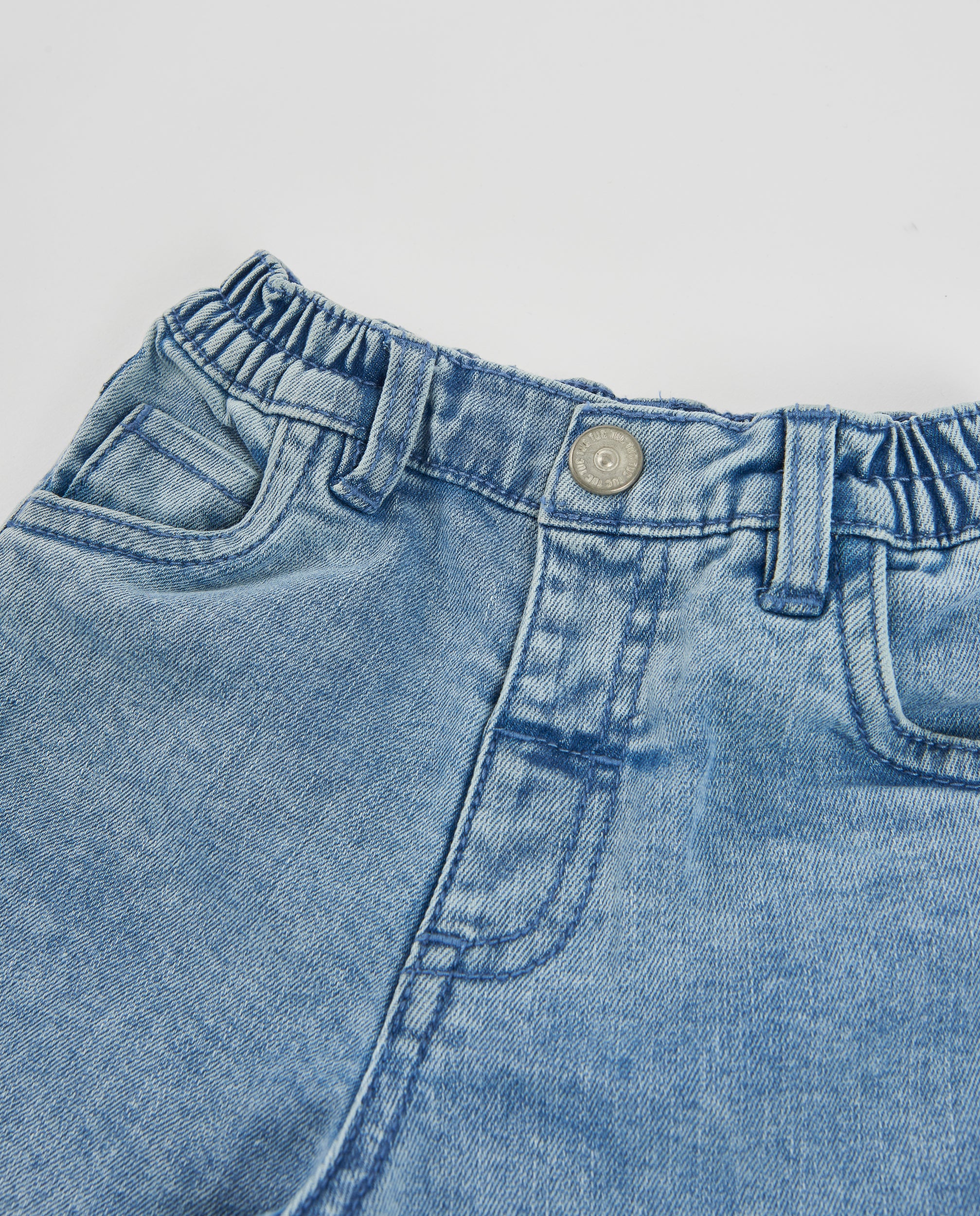 Tuc tuc jeans bambino cargo denim blu vita elasticizzata