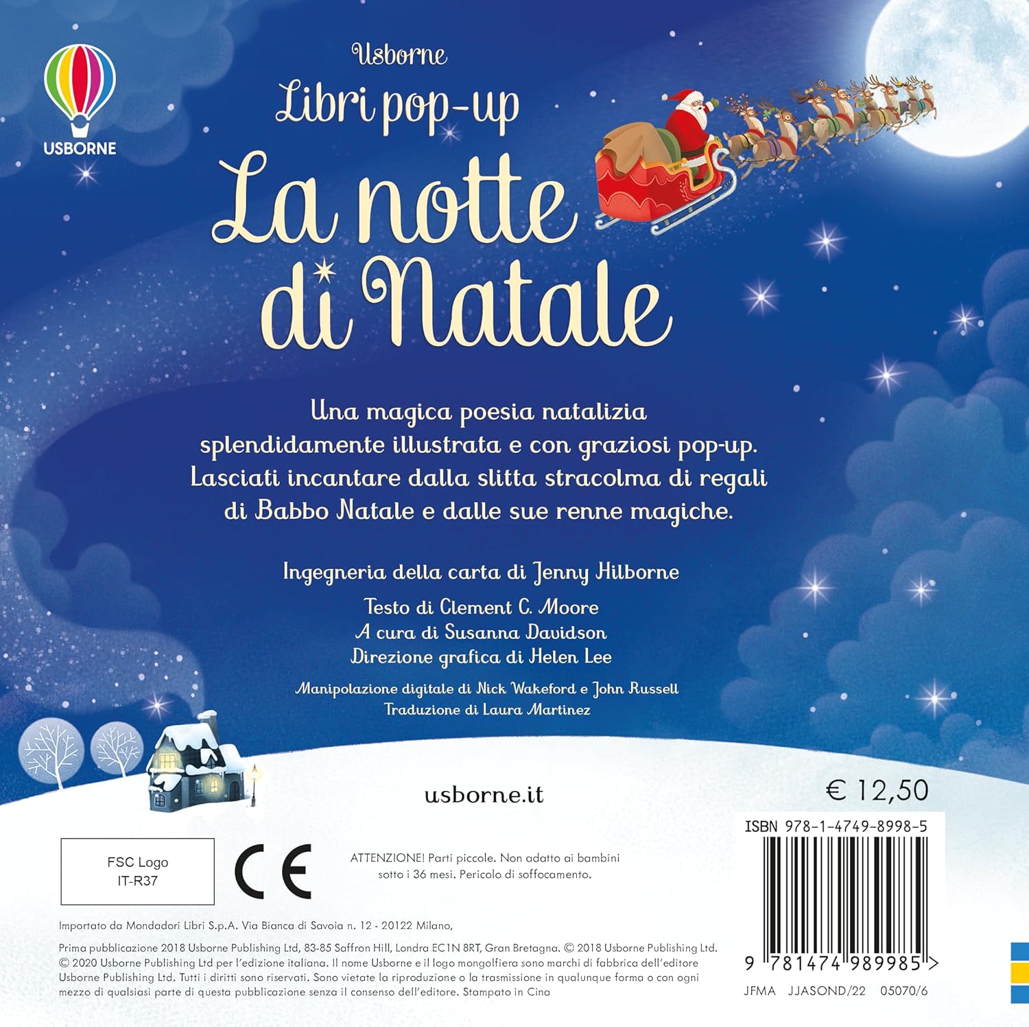 Usborne La notte di Natale libro pop-up rime