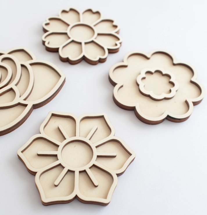 Studio de Rijk Play Tray Planets vassoi legno 4 pezzi
