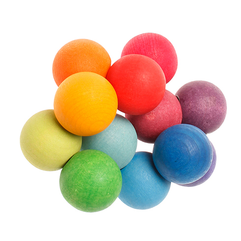 Grimm's Palline manipolazione anello legno colori primari