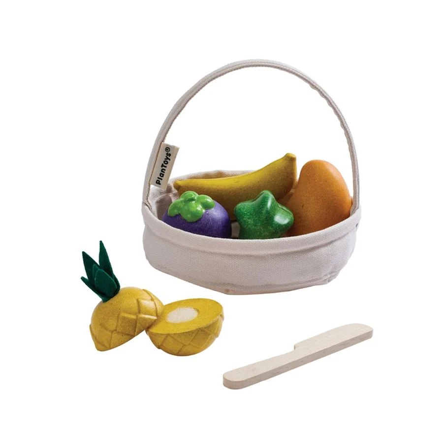 Plan Toys Tropical Fruit Set Frutta Legno 7 Pezzi Bambini