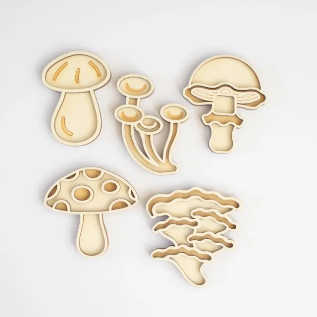 Studio de Rijk Play Tray Mushroom mini vassoi 5 pezzi
