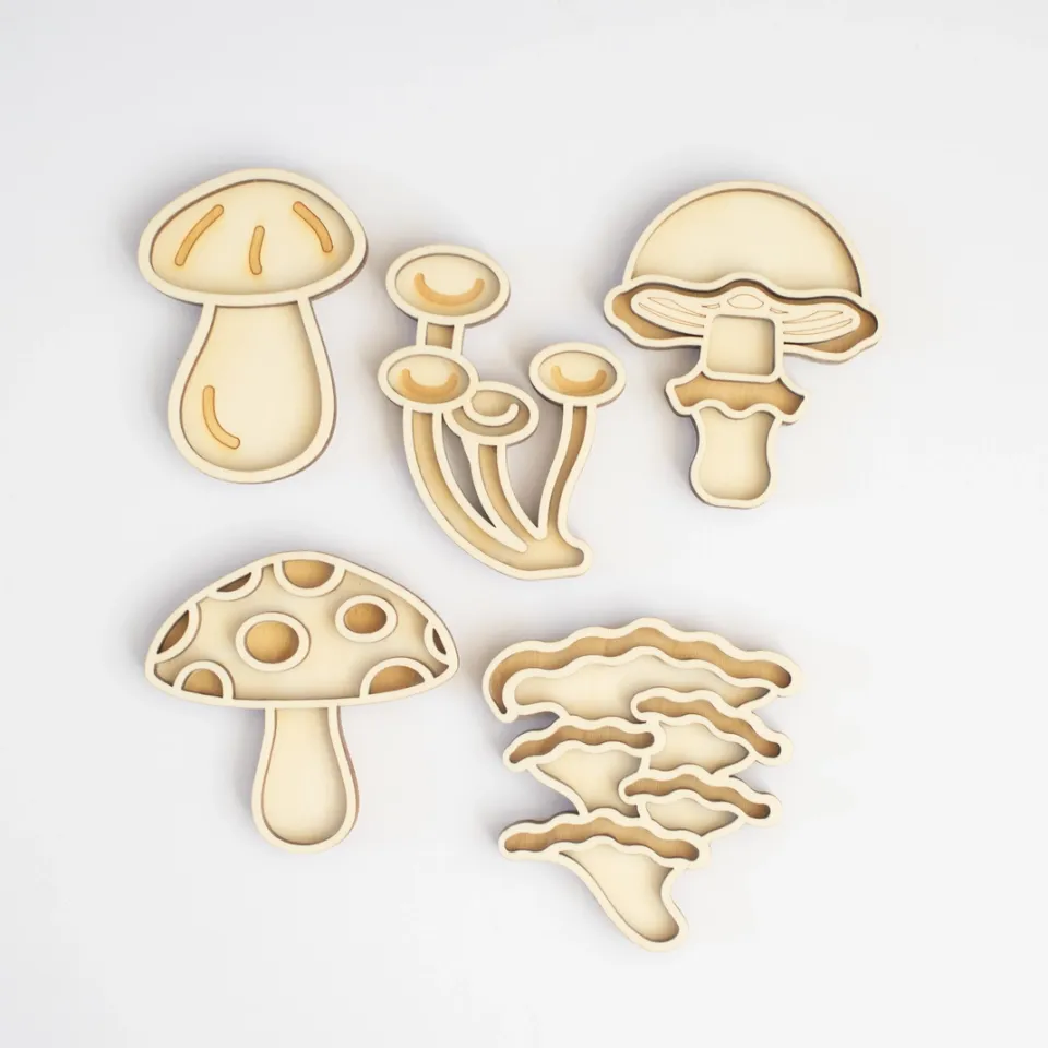Studio de Rijk Play Tray Mushroom mini vassoi 5 pezzi
