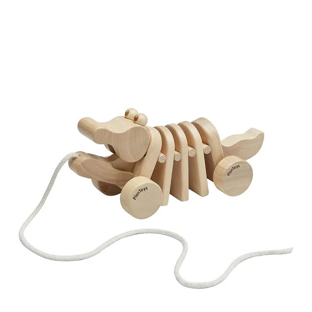 Plan Toys Coccodrillo ballerino gioco da trascinare in legno