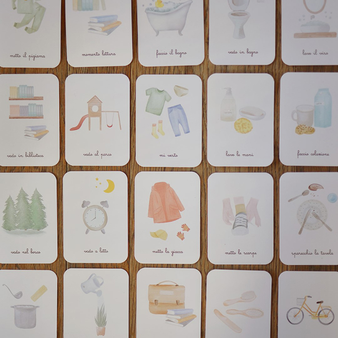 Baboo Le routine della mia giornata 57 carte pdf corsivo e stampato
