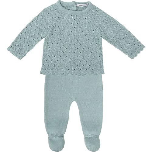 Babidu completo neonato maglia traforata e ghettina 6 mesi