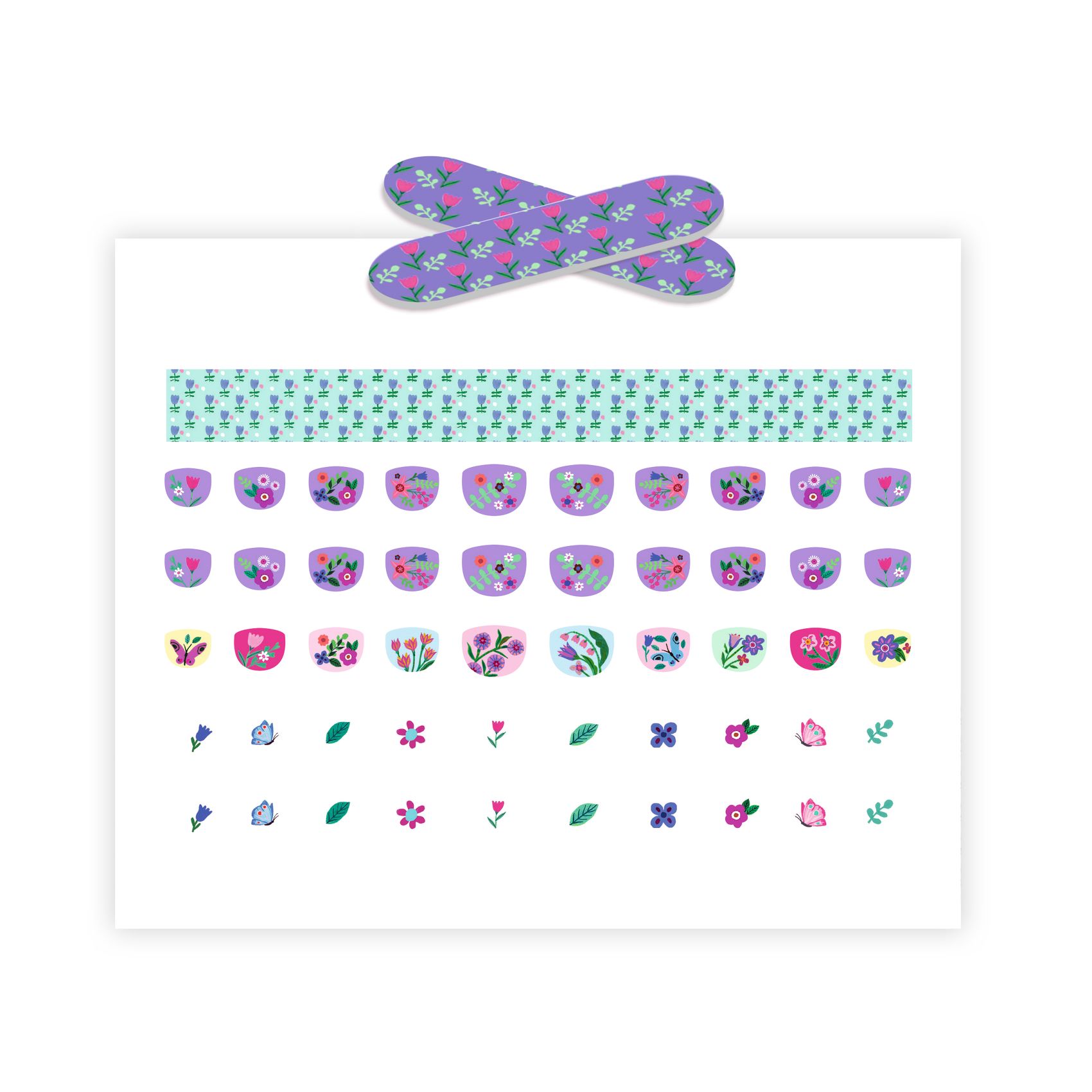 Djeco Fleur set 120 mini stickers unghie