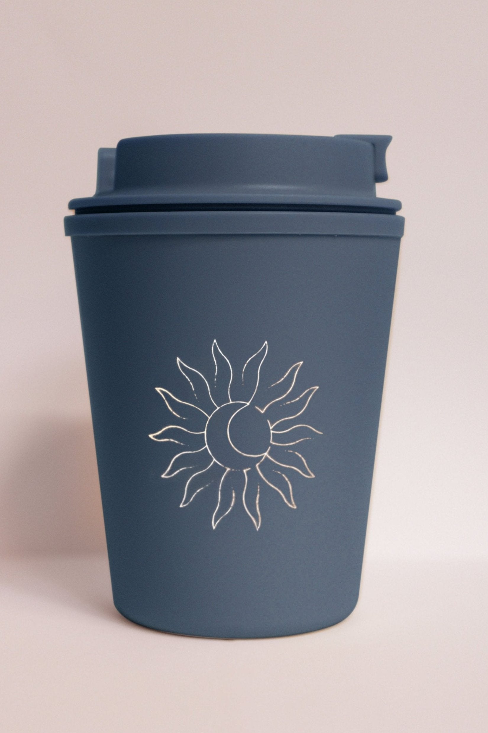 Ella and Rapha Sun Moon tazza da viaggio blu 300 ml riciclata