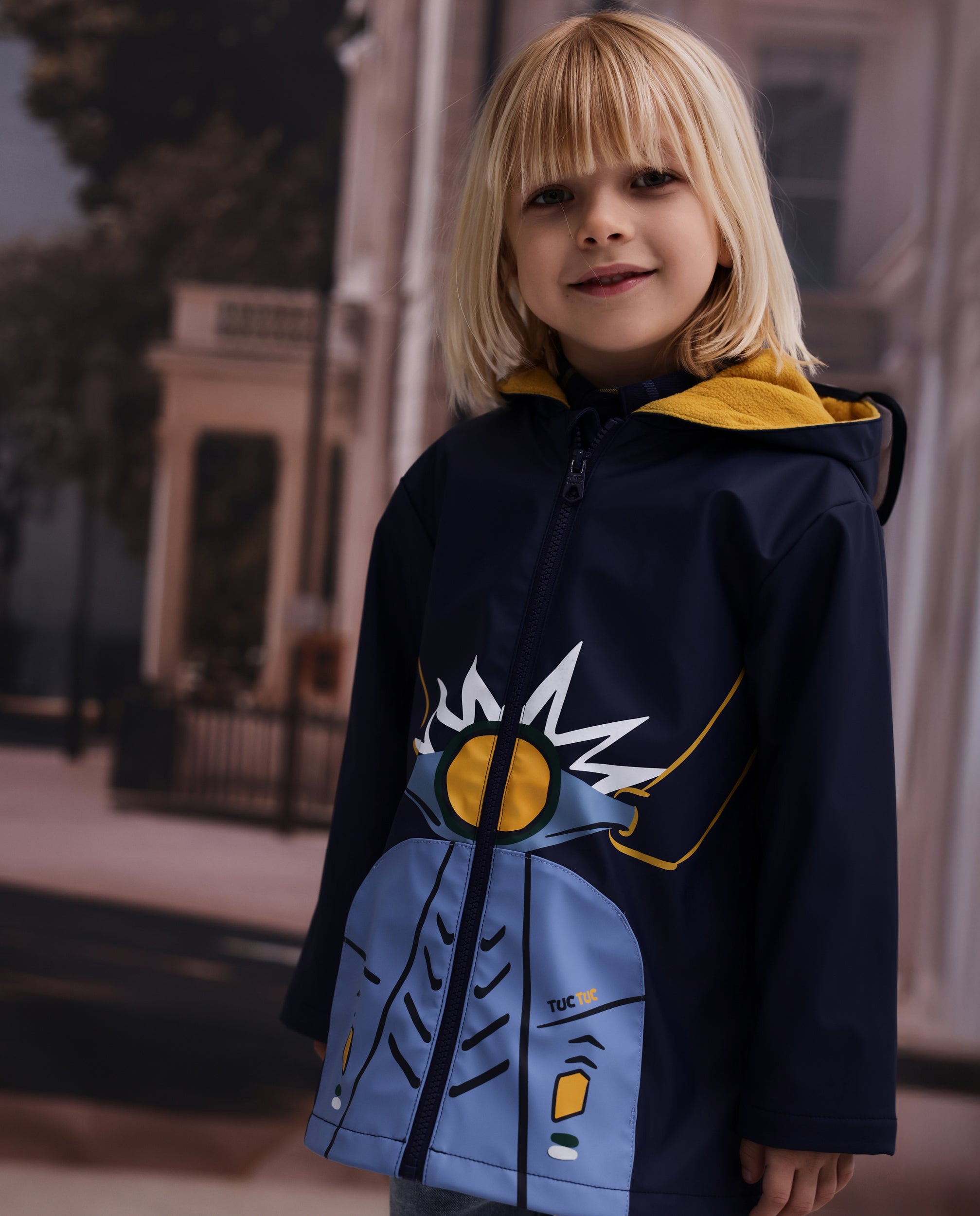 Tuc tuc giacca antipioggia bambino moto blu navy
