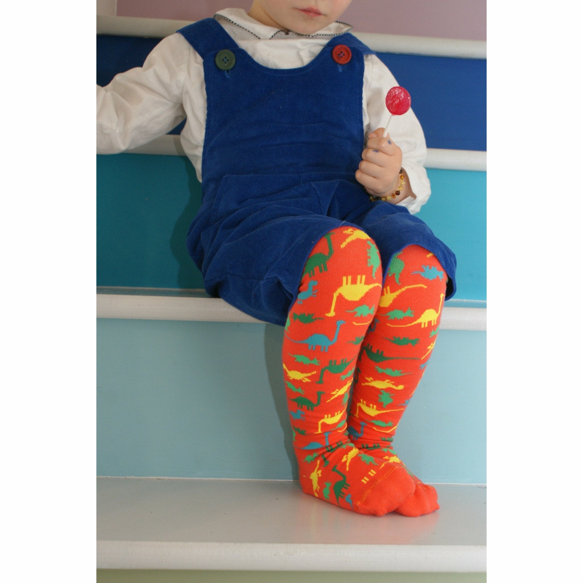 Slugs & Snails Dino collant bimbo cotone bio antiscivolo