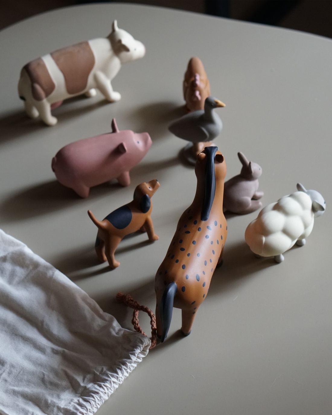 Liewood Herrison animali fattoria gomma set 4 pezzi