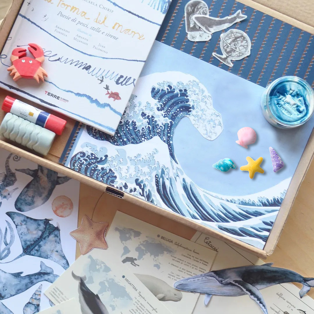 PlayKitBaboo La forma del mare kit collage e playdough