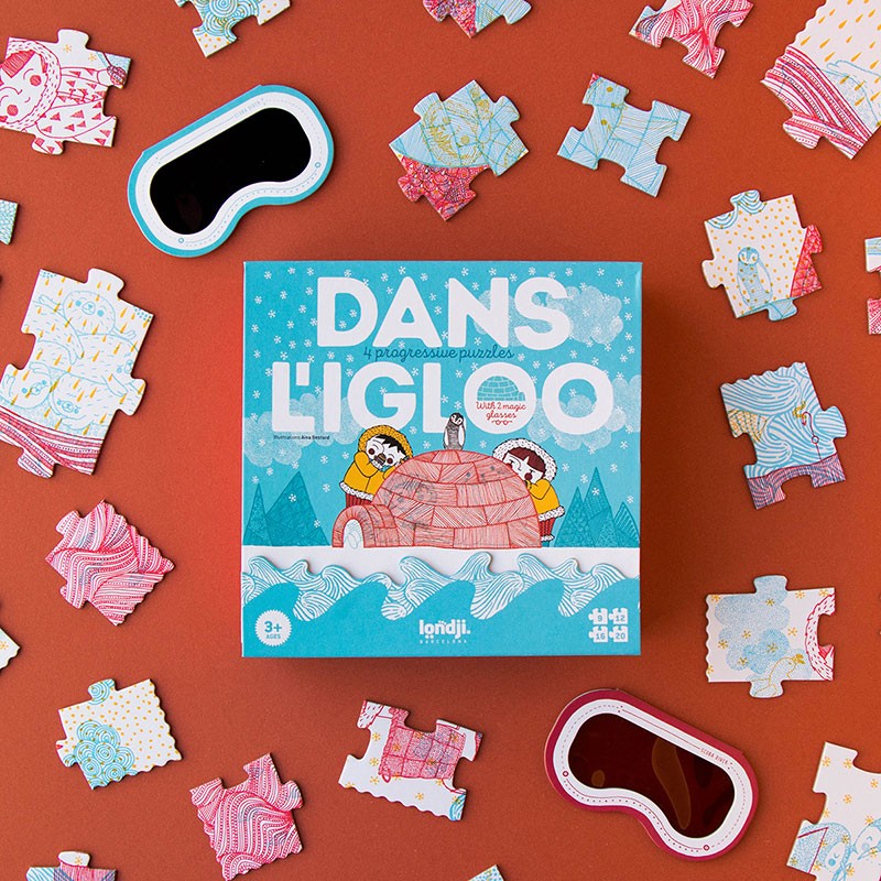 Londji Dans l'Igloo puzzle occhiali magici 4pz
