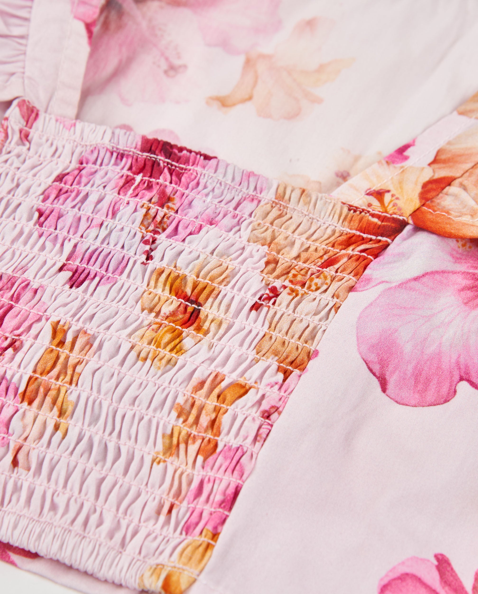 Tuc Tuc Camicia Bambina con Volant Rosa Fiori