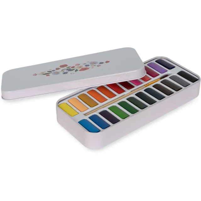 Konges Slojd Scatola 24 colori acquarello metallo