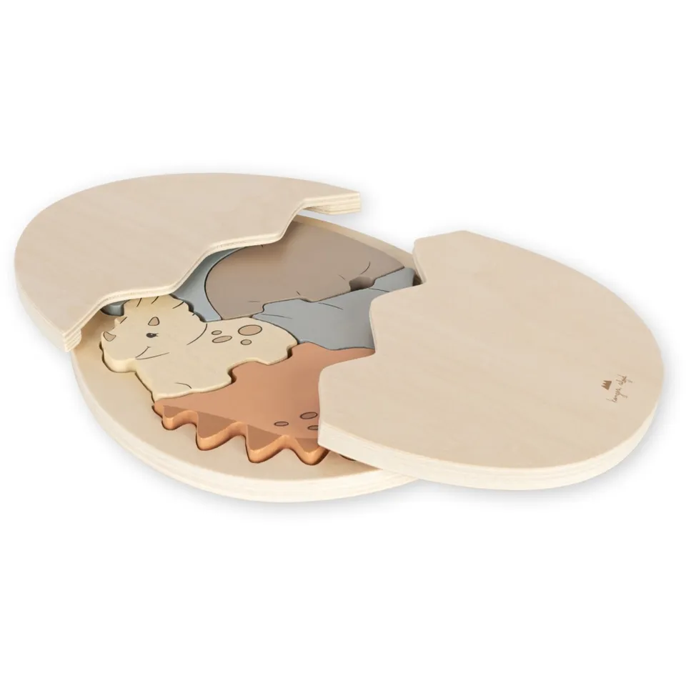 Konges Slojd Dino puzzle primi incastri in legno