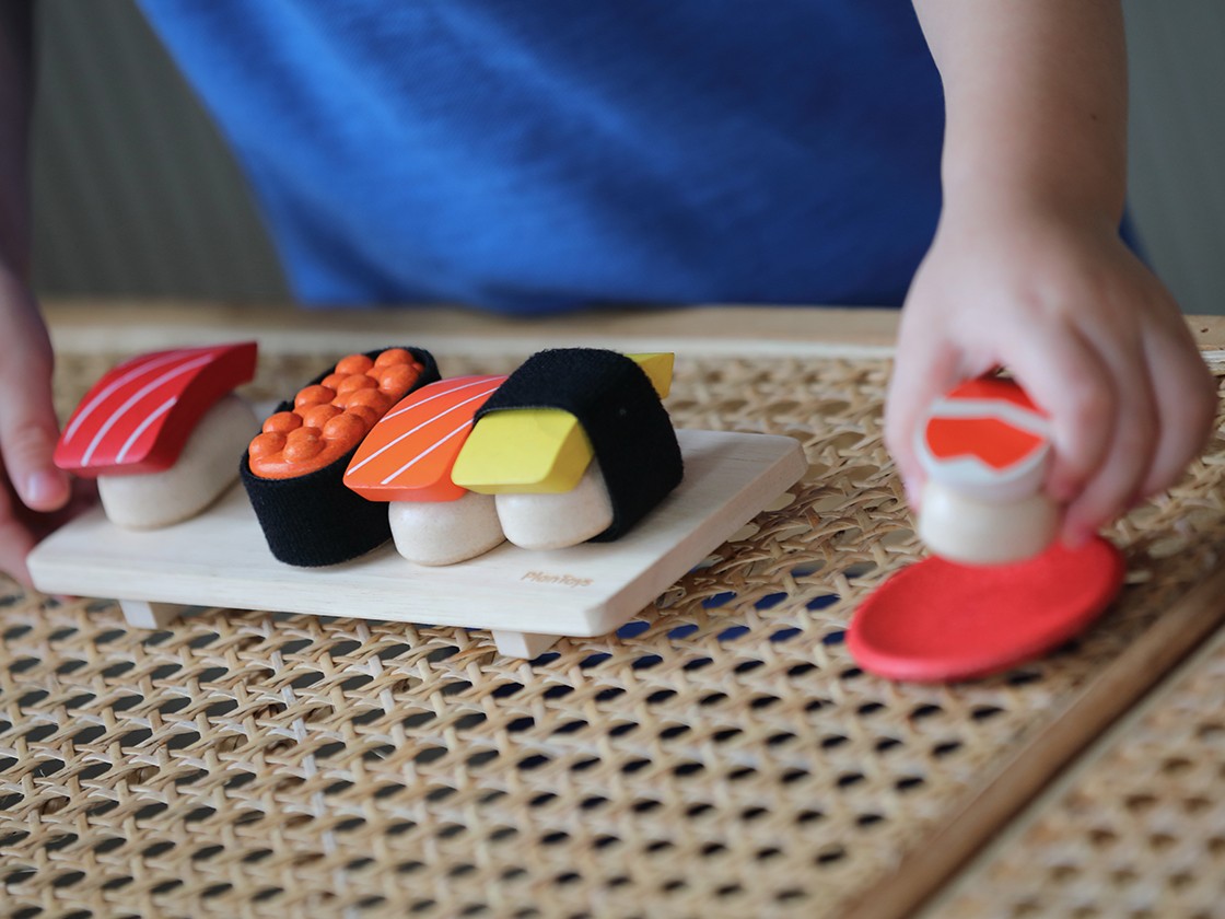 PlanToys Sushi Set gioco simbolico in legno