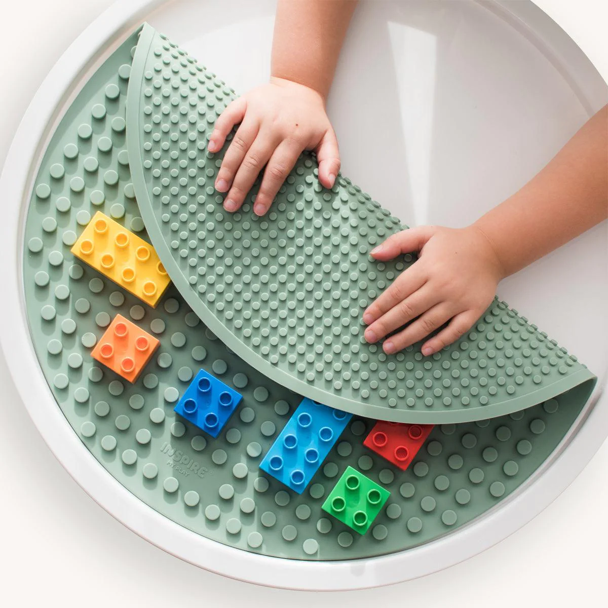 Inspire My Play tappeto costruzioni verde silicone 30,5 cm