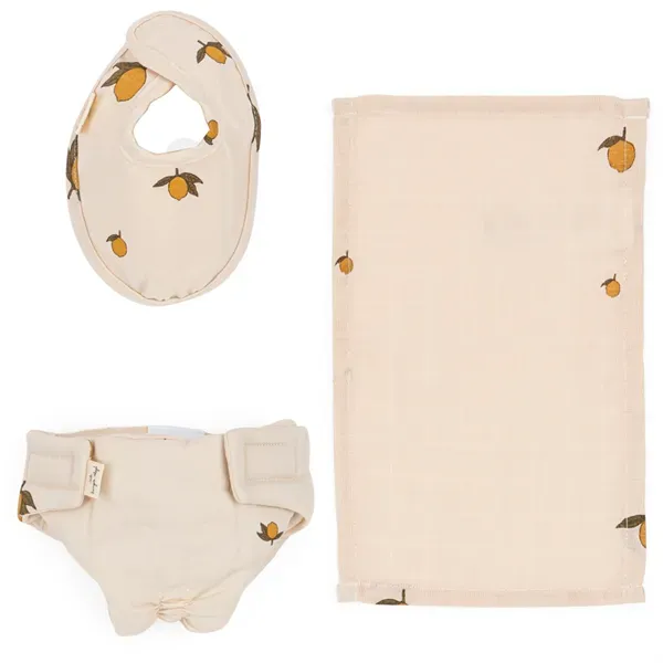 Konges Sløjd Set Cambio Bambola Lemon Cotone Bio